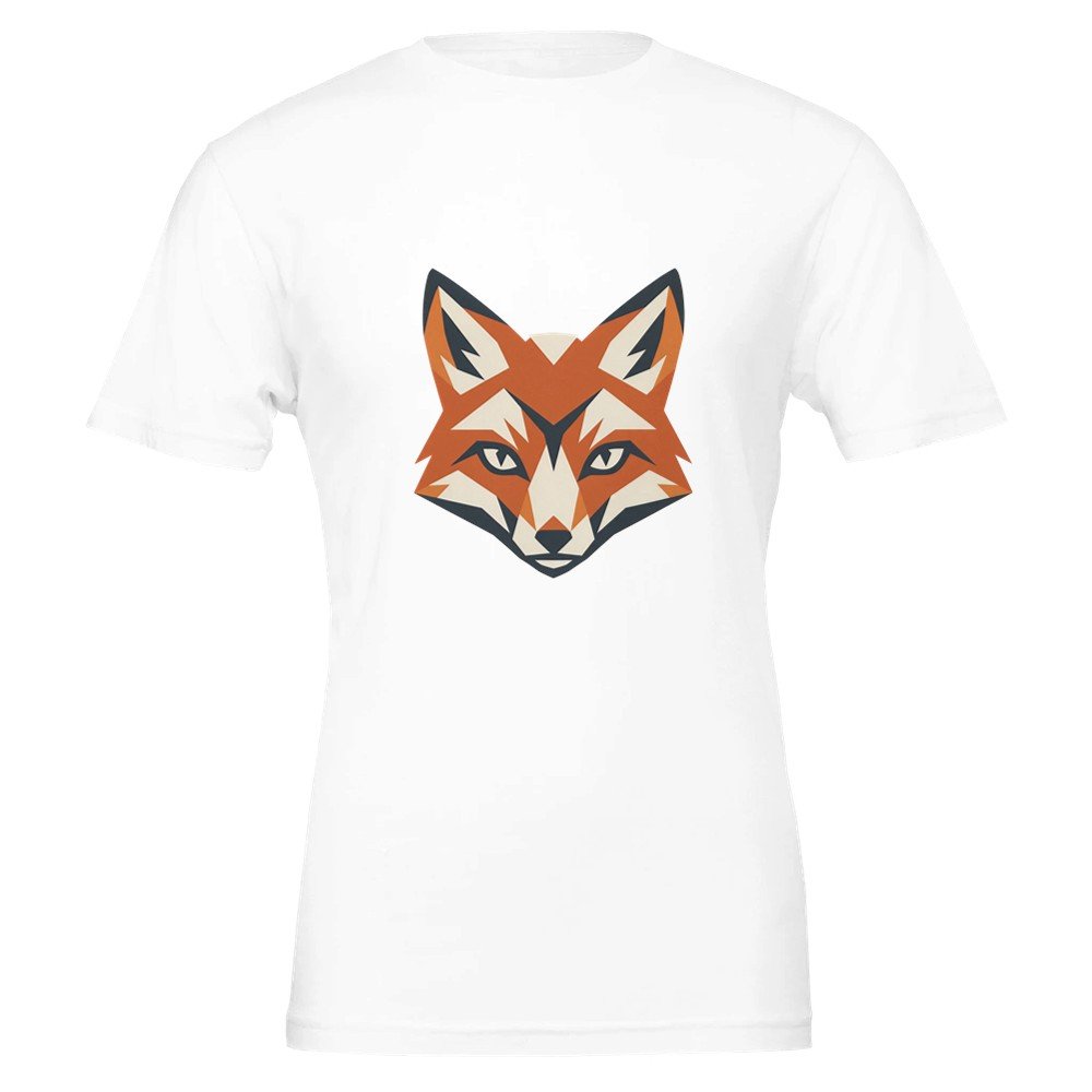 Unisex T-Shirt Premium · Bella+Canvas 3001 in Weiß mit Beispielmotiv (Beispielbild, KI-generiertes Motiv)